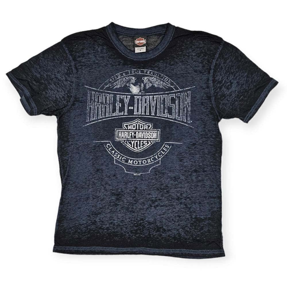 Harley Davidson Elvis Graceland Grey Lightweight Thin Shirt‎ Men's Size Small